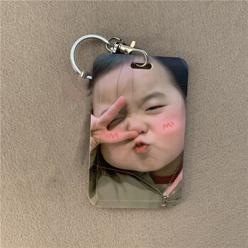 日美新 可爱表情公交卡保护套学生校园饭卡证件女ins