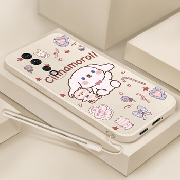 倍思力 荣耀90手机壳防摔REA-AN00硅胶保护壳男女款全包卡通软壳 古董白-卡通玉桂狗+液态硅胶绳