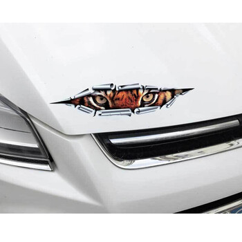 适用于汽车前保险杠贴纸遮划痕创意车贴划痕遮挡3立体前后保险杠汽车