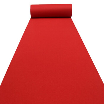 米聆红色绒布地毯1块