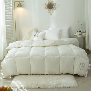 纯色嘟呗纤维4斤200cm白色床上用品家纺纤维被