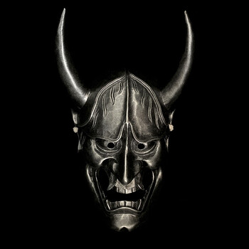 21新款般若面具挂件鬼武士鬼脸天狗鬼面火影忍者日本面具cos表演道具银色树脂大角般若面具 图片价格品牌报价 京东