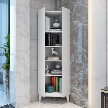 实木三角柜房间转角柜墙角柜子客厅房间拐角收纳卧室置物架子白色整装