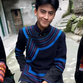 奢依君sheyijun彝族服装男外套彝族服饰男装上衣大凉山彝族男士衣服