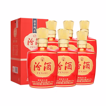 杏花村53度 巴拿马 475ml *6瓶 清香型高度白酒 整箱