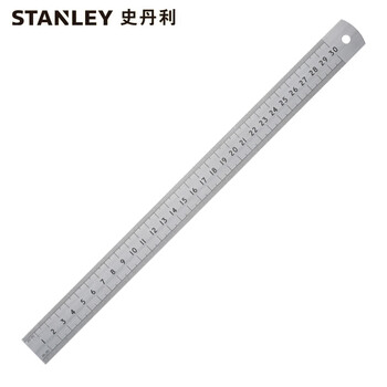 不锈钢直尺30cm 双面公英制钢直尺小尺子加厚钢板尺铁尺子厘米 35