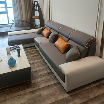 免洗科技布沙发客厅简约现代小户型网红款转角贵妃布艺沙发2贵妃27米