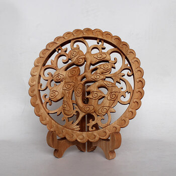 泽艺缘东阳木雕香樟木实木挂件雕刻工艺品摆件桌面摆件壁画原木未油漆