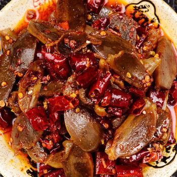 一品八方 麻辣郡肝真空袋装即食鸭肉类休闲零食小吃香辣卤味鸭肫鸭胗