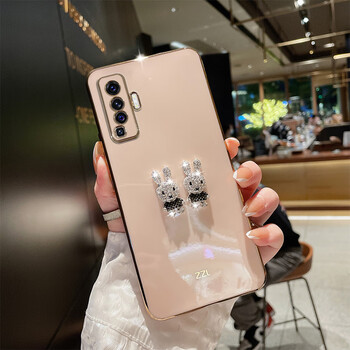 莱卡凡适用于vivox50手机壳x50pro可爱闪钻兔子新款水钻高级浮雕立体