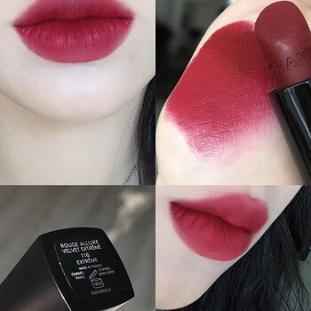 香奈儿口红小样58滋润哑光唇膏丝绒专柜山茶花627 黑管116 姨妈色1