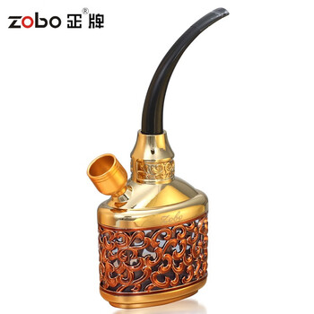 zobo正牌双重过滤双用水烟壶ZB-510 创意水烟斗循环烟嘴香菸过滤器 生日礼品 咖啡色