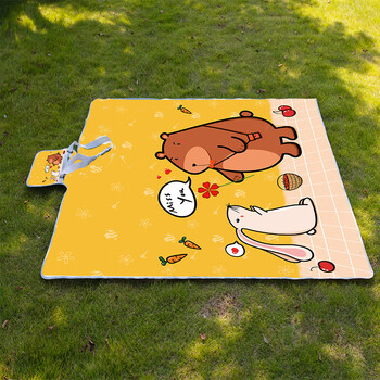 橙央儿童野餐垫小尺寸婴幼儿小号迷你户外卡通爬爬垫露营垫加厚 【b