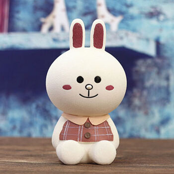 万代商场同款儿童diy手工涂色存钱罐彩绘石膏娃娃白胚搪胶玩具礼物