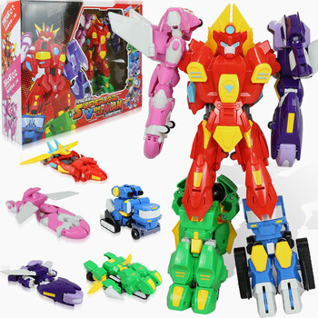 开心超人联盟玩具合体变形机器人全套正义机车侠超星技能球开心孩礼物