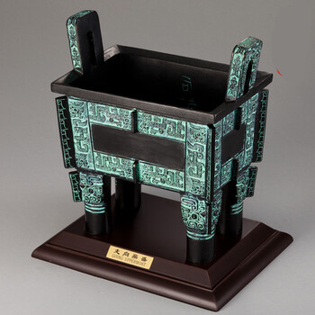 顺通礼坊  司母戊方鼎摆件中国青铜工艺品 办公室客厅装饰 礼品收藏