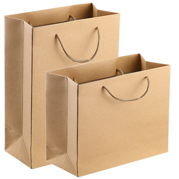 加厚250g牛皮纸礼品袋纸质手提袋纸袋现货纯色空白礼物包装袋子小号