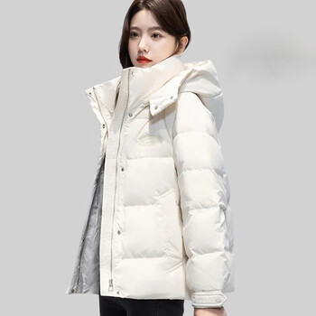 恒源祥羽绒服女短款2023冬季新款韩版加厚小个子白鸭绒学生外套反季
