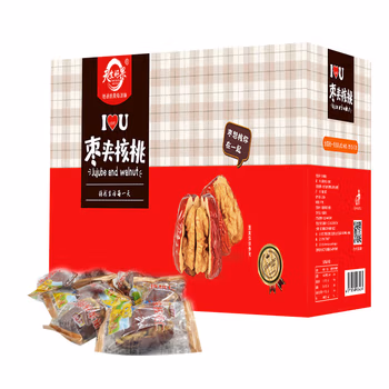 天生好果年货个性化礼品定制员工福利礼盒红枣夹核桃500克