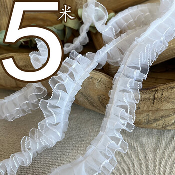 莱维蔻蕾丝布料 5米洛丽塔褶皱衣服蕾丝花边辅料娃衣手工diy毛衣领口
