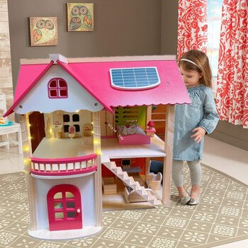 大型过家家玩具diy小屋女孩玩具礼物木制儿童过家家玩具房子公主别墅