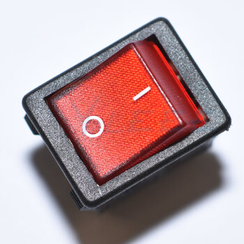 pronic/普尼克 船型开关 r22 6脚 黑红带灯 16a 250v-t120 -t120