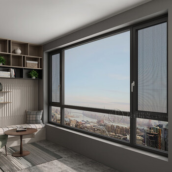 铝合金铝包木窗别墅隔音隔热花园平台露台阳光房静音钢化玻璃封阳台