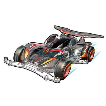 兄弟巨无霸三角箭s2底盘高速马达跑道组装赛车模型 闪电冲锋(拼装车)