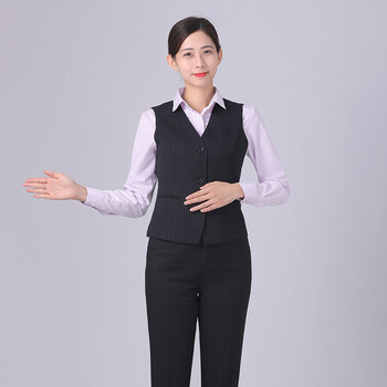 光大银行行服工装衬衫女士职业装套装工作服长短袖衬衣制服 紫色条纹