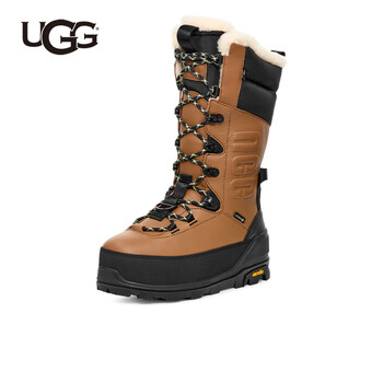 ugg冬季新款男女同款休闲舒适平底保暖系带户外雪地靴