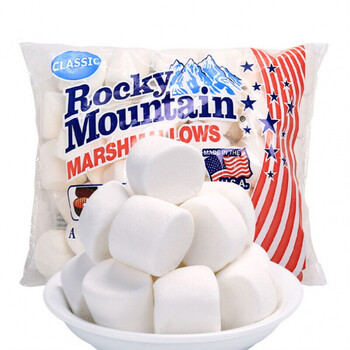 5折落基山棉花糖美国rocky落基山棉花糖1000g袋烧烤休闲零食牛轧糖