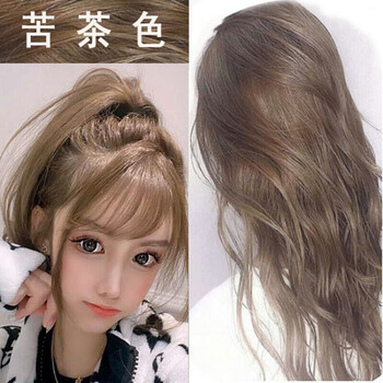 彩色染发膏学生自己染头发颜色黑色闷青色亚麻色苦茶色