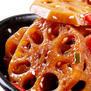 麻辣卤藕片黑鸭香辣脆莲藕丁湖南特产散装零食小吃休闲食品 黑鸭味