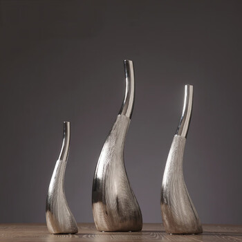 舒咖现代北欧曲颈瓶创意摆件客厅家居装饰品家庭艺术品风格桌上摆设