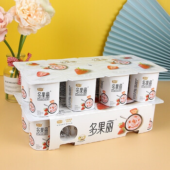 君乐宝益生菌多果丽酸奶黄桃果粒90克16杯风味乳酸菌牛奶连杯早餐