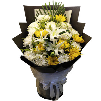 星卉清明节鲜花速递预订真花全国同城店配送祭扫菊花祭奠祭祀追悼鲜花