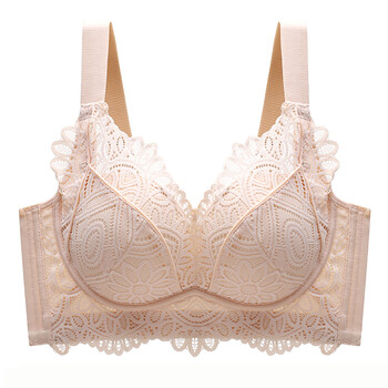 南极人女士蕾丝内衣聚拢上托无钢圈显小性感美背文胸罩肤色32ab