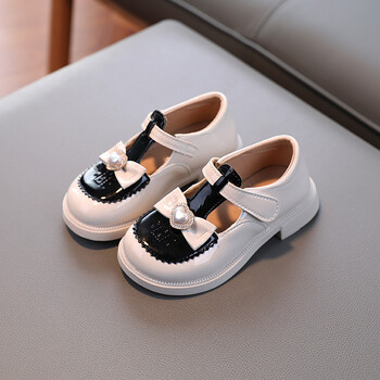 迪士尼女童英伦风皮鞋春秋2022新款洋气软底儿童公主单鞋小女孩宝宝