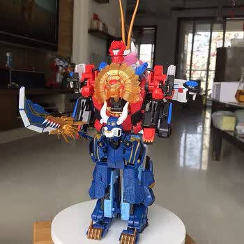 定制达力天地神兽金刚2天神地兽玩具圣狮王红凤凰伏魔牛无限合体 精装