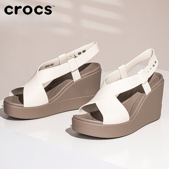 卡骆驰(crocs)女鞋卡骆驰夏季布鲁克林高跟鞋坡跟鞋凉鞋厚底凉拖鞋