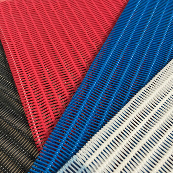 聚酯平织网带造纸方孔尼龙网带螺旋过滤网带塑料网格送带4106红网麦桑