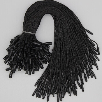 吊牌绳子棉线吊粒吊绳通用服装吊牌挂绳头衣服标签绳涤纶黑色细