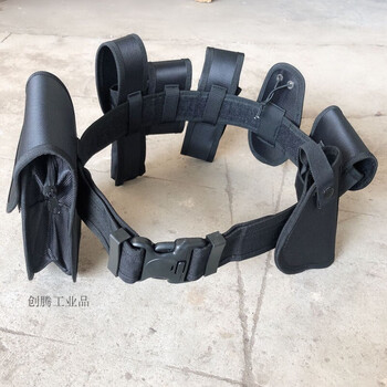 定制保安多功能战术八件套腰带武装带执勤巡逻腰包黑色尼龙八合一 八