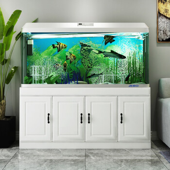 新款鱼缸底柜超白缸水草缸海缸鱼缸柜欧式简约水族箱客厅屏风地柜四门