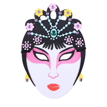 eva京剧面具国粹脸谱花花旦京剧变脸儿童中国风创意手工制作diy材料包