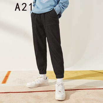 A21秋季男装新款休闲牛仔裤潮版透气舒适百搭青春休闲时尚基础款(此款为拼款) 黑灰R414126008 170/70A/M