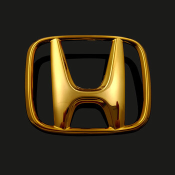 适配于本田车标八代雅阁飞度crv十代思域红色方向盘标中网前后标 金色