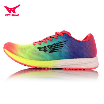强风跑霸鲲鹏竞速短跑训练跑鞋田径男女体测鞋体育生体考跑鞋 七彩