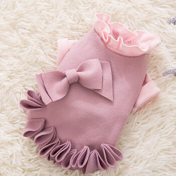 小鹿犬的衣服冬装小鹿犬衣服狗狗花裙子泰迪衣服公主女小型犬猫咪宠物