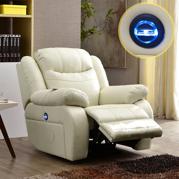 意梵尼 单人沙发 功能沙发 真皮逍遥功能沙发 智能无线遥控 usb电动